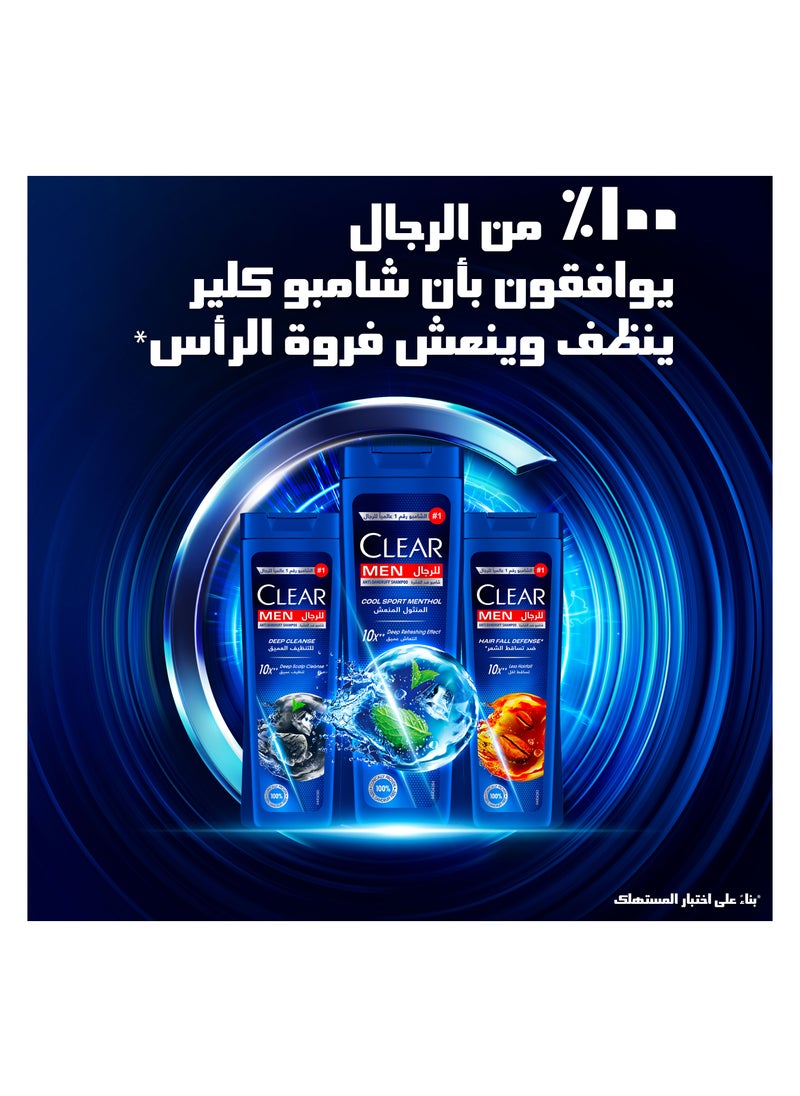 CLEAR - Men Anti-dandruff Shampoo Cool Sport Menthol , 10x Deep Cooling with Ultra Performance Formula, 600ML - Image 1