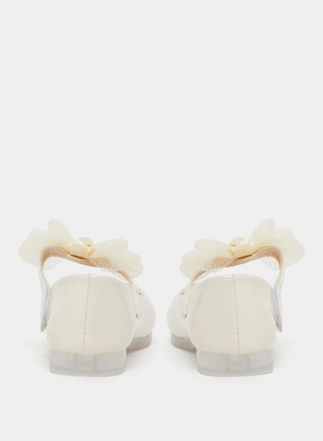 Styli Styli Flower Corsage Flat Ballerinas Shoes