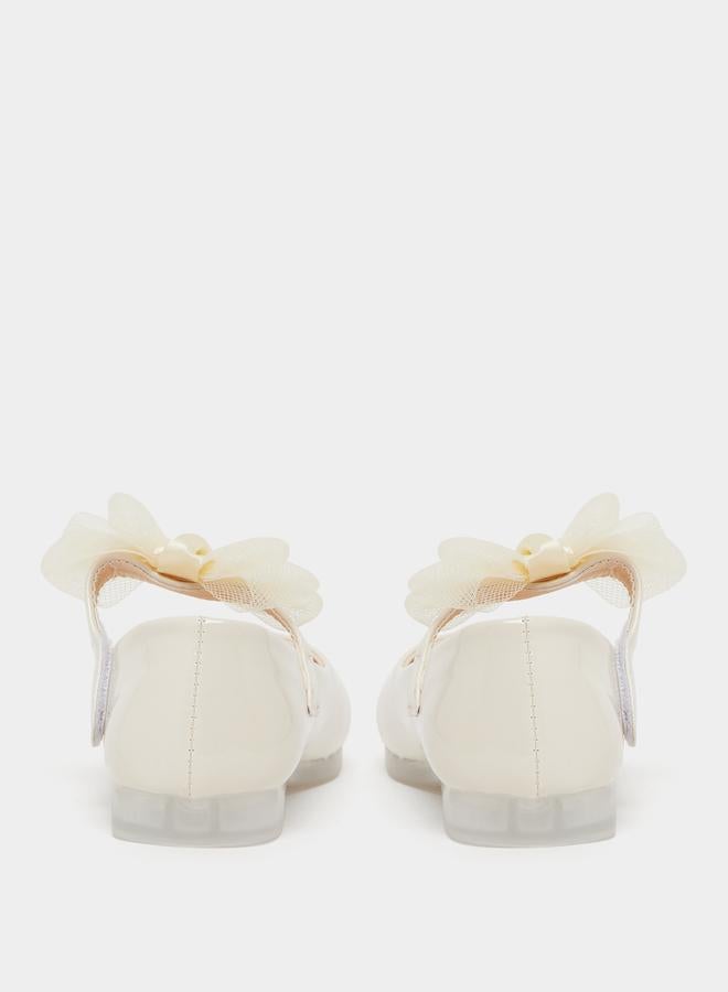 ستايلي حذاء باليرينا مسطح بزخرفة وردة ستايلي - Image 4