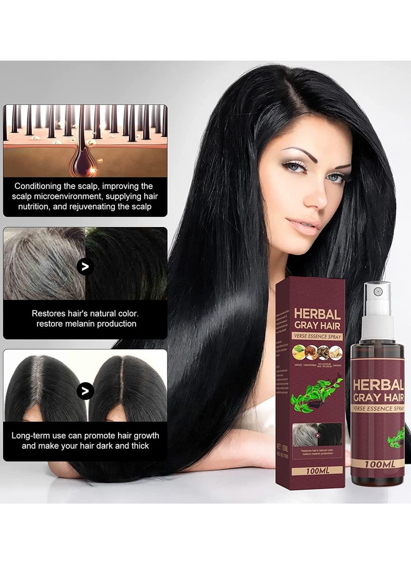 SOUTH MOON Beard Hair To Natural Color Spray,Anti White Hair Shampoo | for Restoration Black Hair, Anti Hair Loss, White Hair Repair, Treat Dry Frizzy Damaged Thinning Hair (100ML)  - Image 4