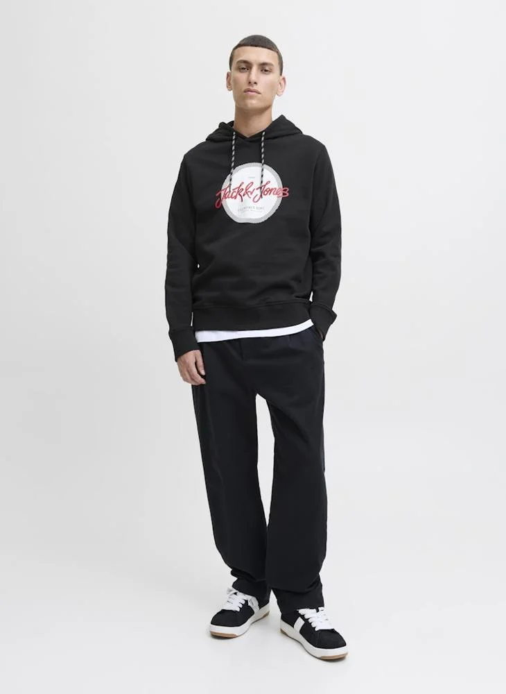 JACK & JONES  Logo Regular Fit Pullover Hoodie for Men | Best Price UAE