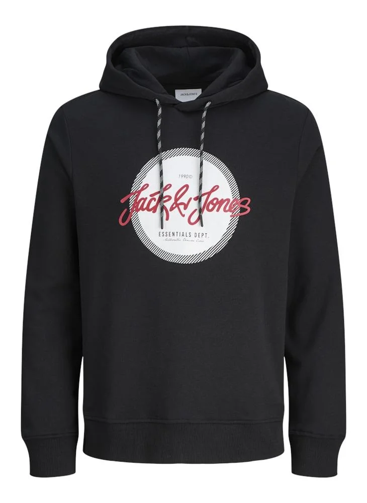 JACK & JONES  Logo Regular Fit Pullover Hoodie for Men | Best Price UAE