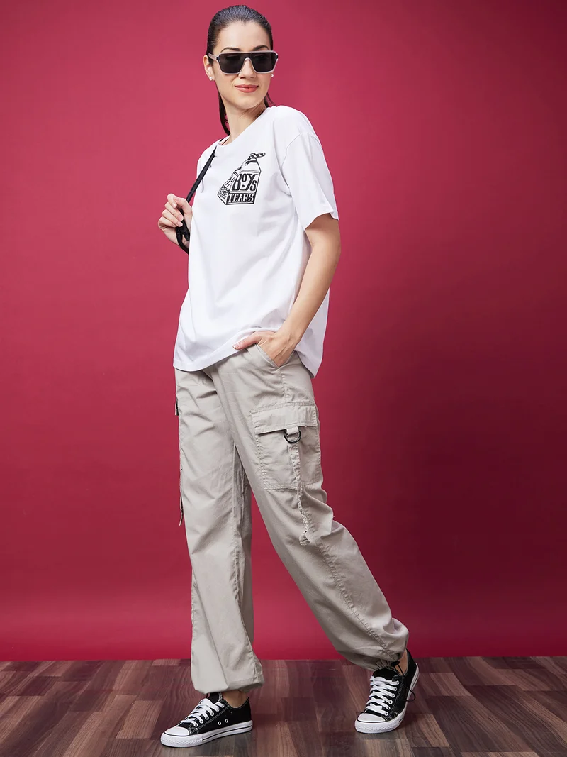 globus Women Mid Rise Cargo Jogger