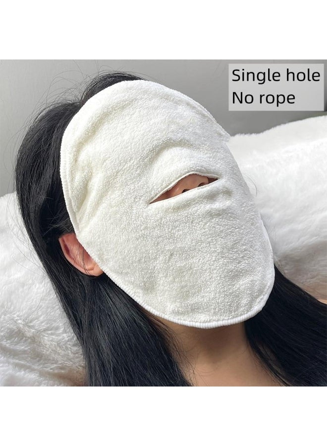 Facial Towel White Moisturizing and Hydrating Beauty Salon and Cold Hot Compress Mask Thickened Coral Fleece Face Towel