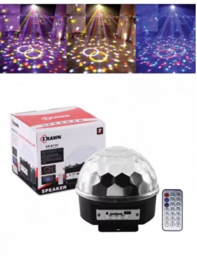 KRAWN Multi-colored laser light with a memory input and a USB input that can be used as a speaker with a remote control - Image 1