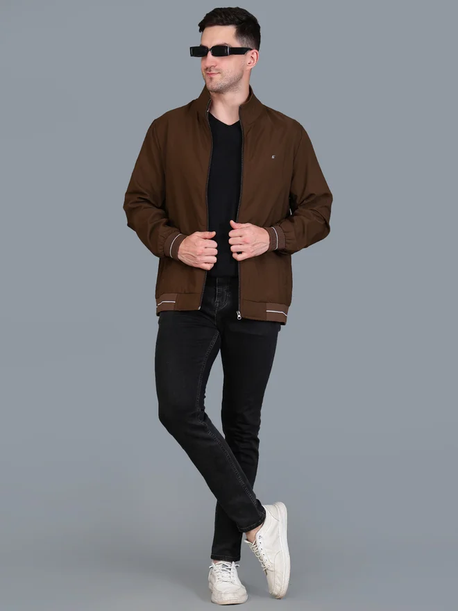 فورت كولينز جاكيت واقٍ من الرياح رجالي بني فورت كولينز