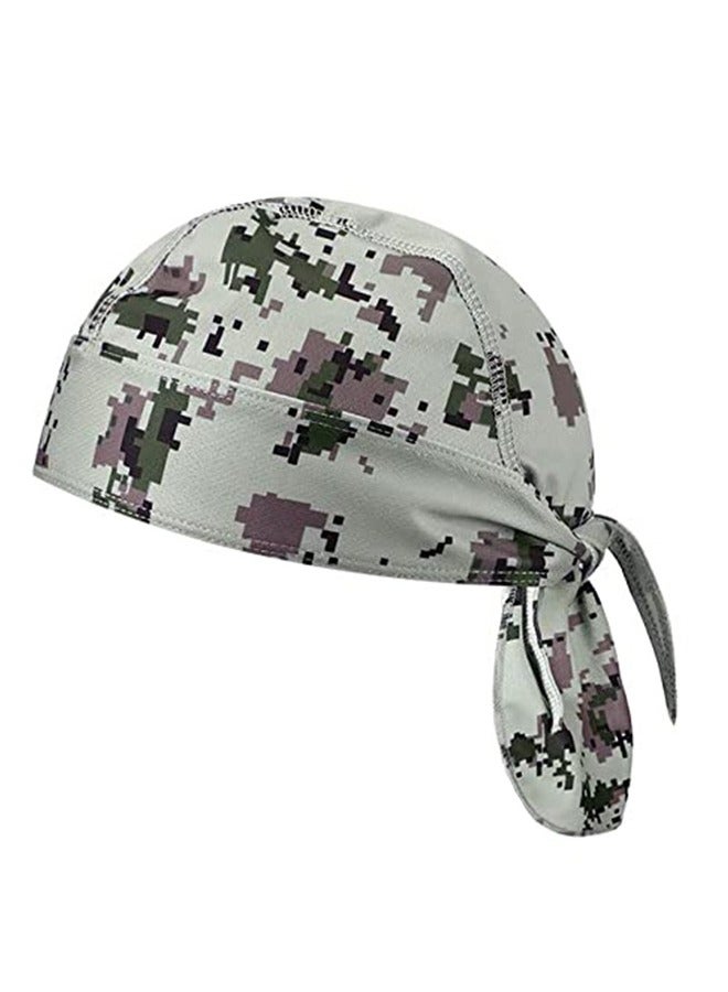 GUSGU 4pcs Sweat Wicking Beanie Cap Cooling Skull Cap Pirate Hat Bandana Head Wrap Summer Caps for Women Men Outdoor Activities Assored Color - Image 3