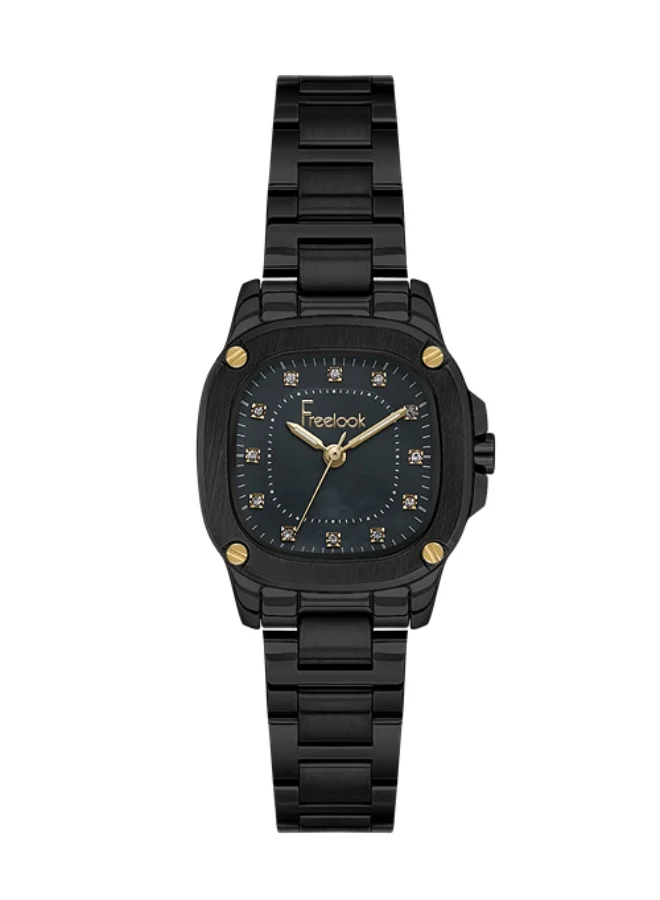 Freelook Paris Freelook - Jolie Women's Watch | Steel Case | Stainless Steel Band | Black & Square Dial | Analog | Japanese Quartz | Mineral Glass | Premium Luxury Watch | Ideal Gift | Water Resistant 50 Meters