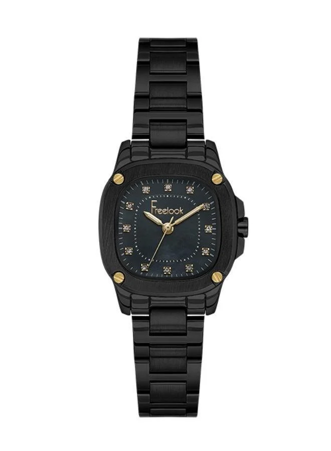 Freelook Paris Freelook - Jolie Women's Watch | Steel Case | Stainless Steel Band | Black & Square Dial | Analog | Japanese Quartz | Mineral Glass | Premium Luxury Watch | Ideal Gift | Water Resistant 50 Meters