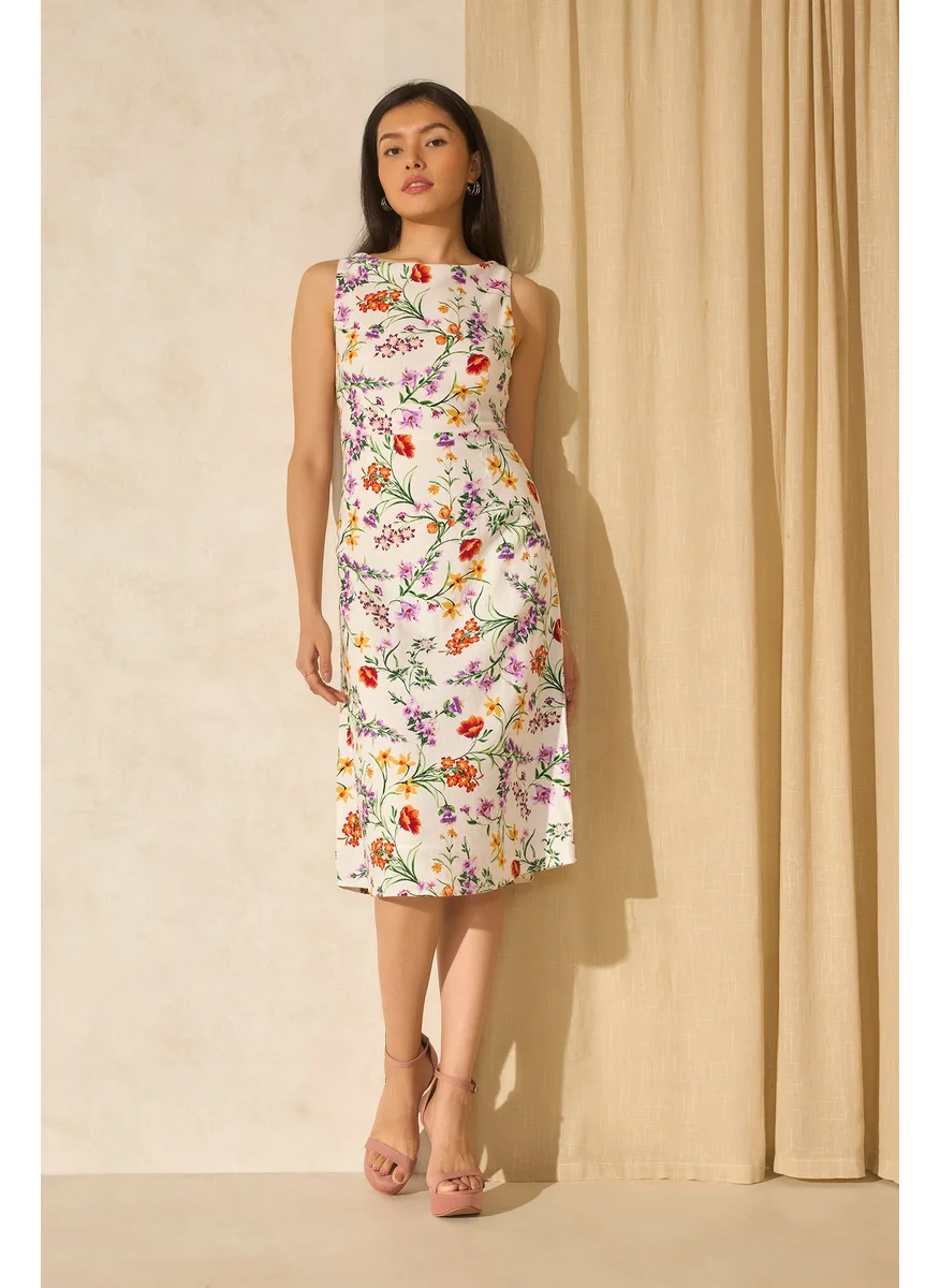فيرجيو Virgio Floral Print Cotton A-Line Dress