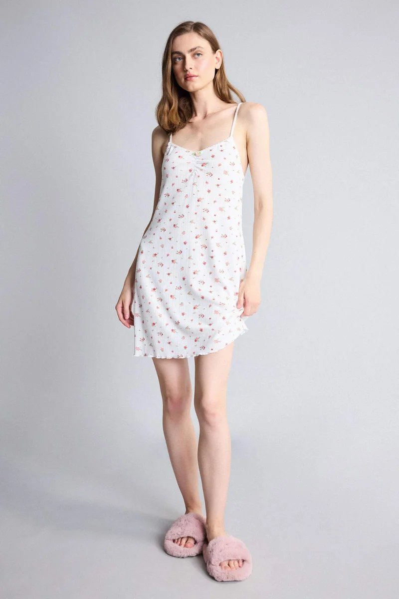 ديفاكتو Regular Fit V-Neck Knitted Dress
