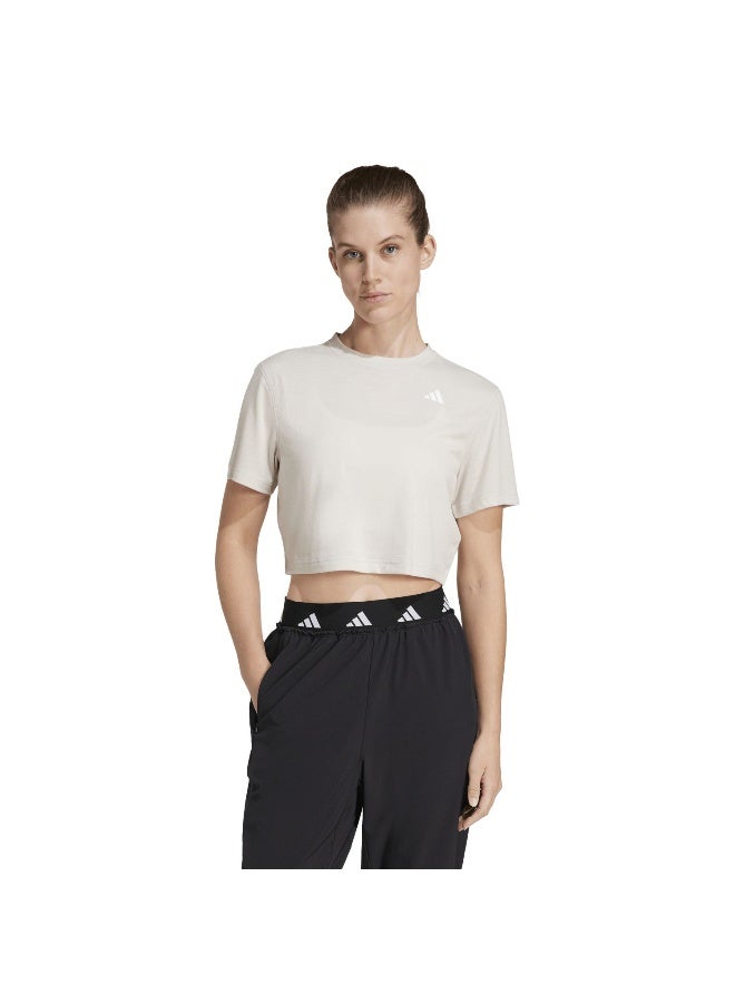 Adidas We Min Tee Grey Training T-Shirts For Women XS  - Image 2