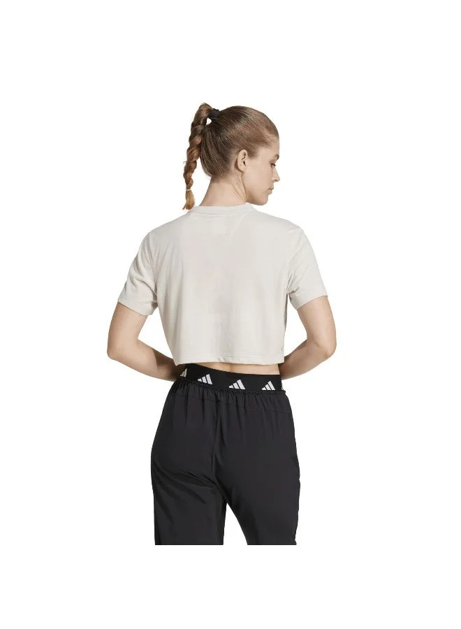 Adidas WONALU Adidas We Min Tee Beige T-Shirt (Short Sleeve) T-Shirts For Women for Women | Best Price UAE