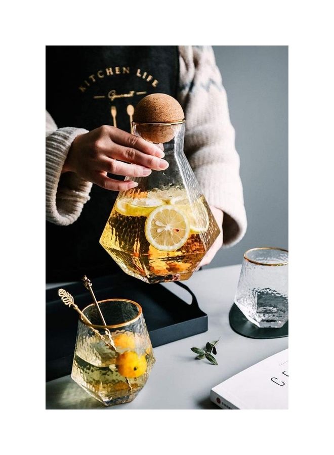 NIBEMINENT Water Jug With 2 Cups Clear - Image 3