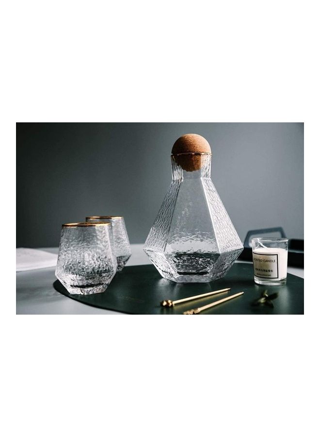 NIBEMINENT Water Jug With 2 Cups Clear - Image 4