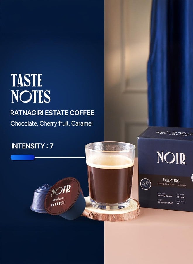 Noir's Americano Coffee Bundle of 50 Pods | Chocolate, Cherry, and Caramel Notes | Medium Roast | Dolce Gusto Compatible Pods | Pack of 5 Boxes - Image 3