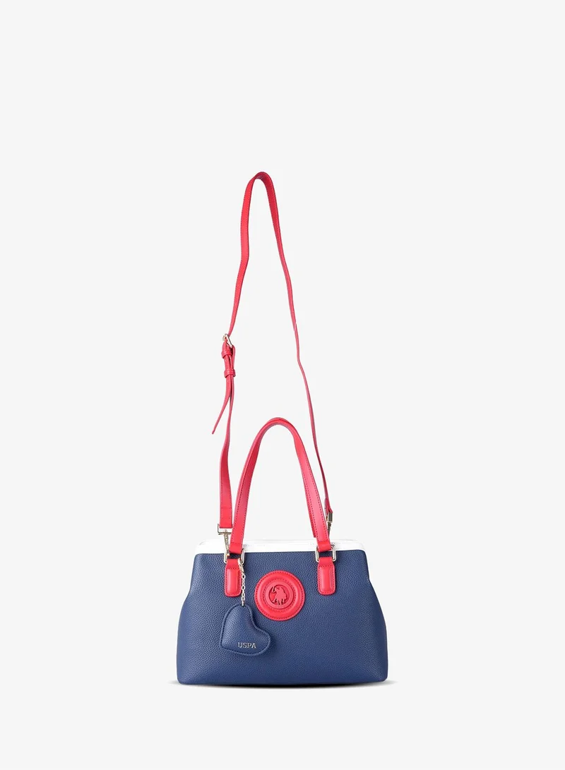 U.S. Polo Assn. Women's Shoulder Bag, Ladies Bag Crossbody Bag & Handbag for Ladies Travel Bag for Girls Navy White Red