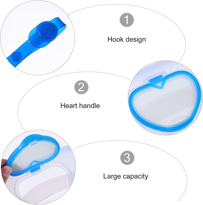 klarako 2Pcs Box Small On The Go Baby Wipes Dispenser Case Tissue Box Baby Wipe Holder Wipe Container for Outdoor Travel Car Pouch Blue Travel Tissue Dispenser - Image 4