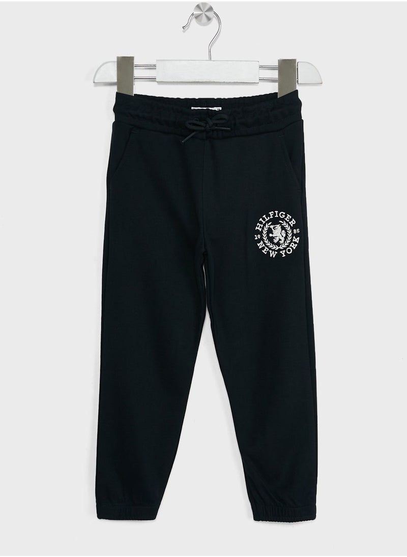 TOMMY HILFIGER Kids Crest Logo Sweatpants  - Image 1