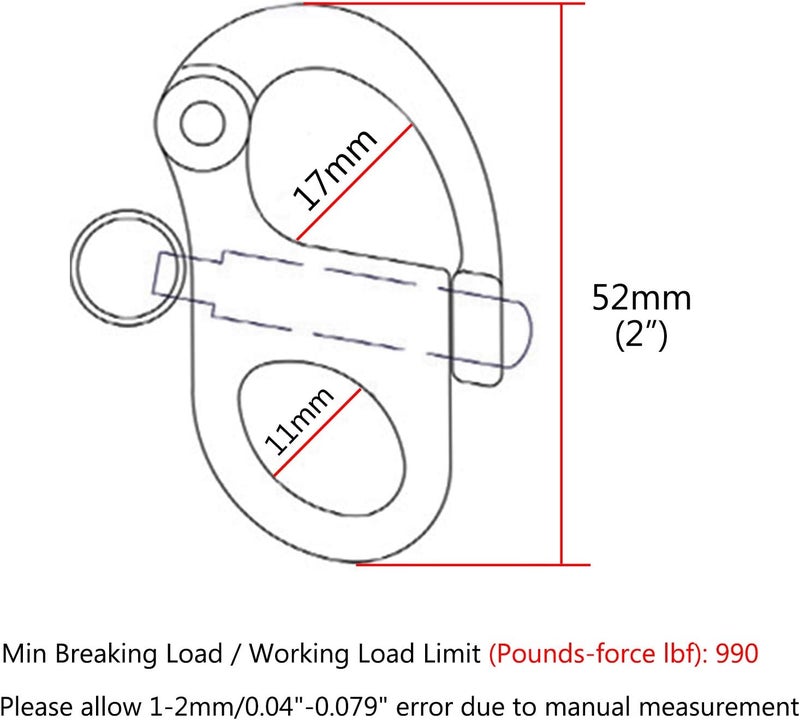 NRC&XRC زوج من مشابك سلكية ثابتة من الفولاذ المقاوم للصدأ 316 بحجم 1-3/8" (35MM) من NRC&XRC - Image 2