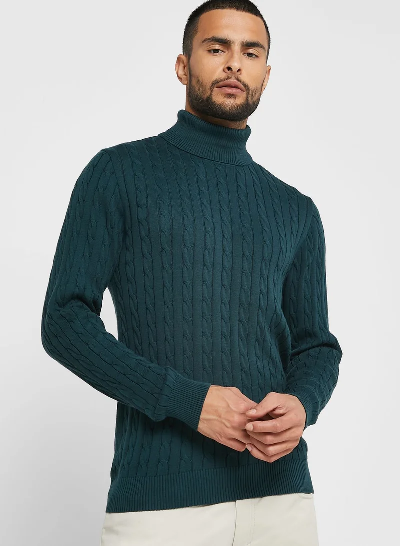Robert Wood Texture Knit Crew Neck Sweater