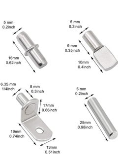 Generic Shelf Pins Kit, Cabinet Shelf Bracket Pegs Shelf Pins Holders for Kitchen Furniture & Closet (104PCS)  - Image 3