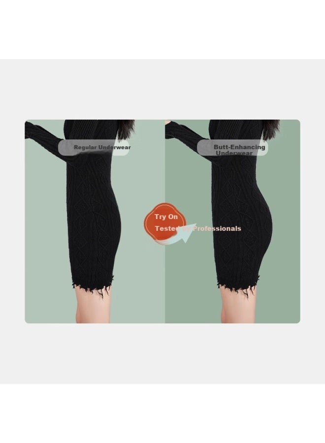 Jindu Tummy Control And Lifting Shorts, Fake Buttocks Underwear For Women, Peach-shaped Seamless Hip Enhancer, Hip-lifting Device, High-waist Black XL