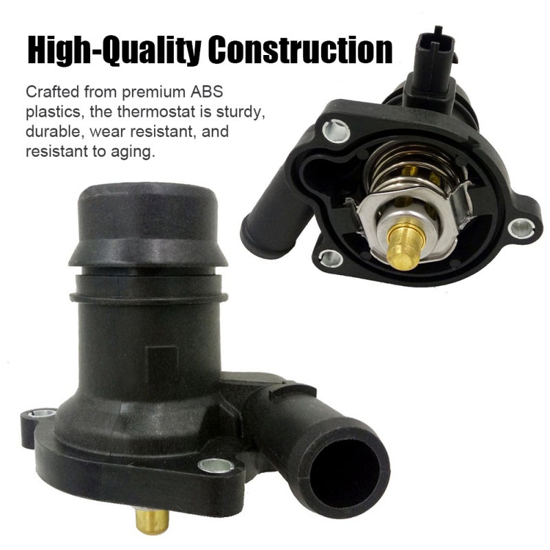Engine Thermostat Assembly: Black Premium Plastic Construction - Regulate Engine Temperature & Prevent Overheating for Automotive Engine Cooling Systems - Image 5