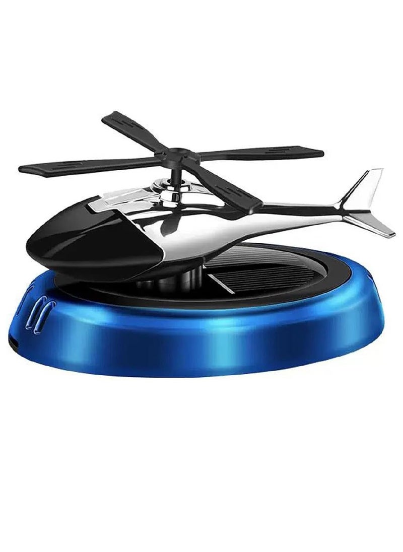 ELTRAZONE Car Air Freshener Helicopter Solar Energy Rotating Aromatherapy Aviation Al Alloy Diffuser Interior Decoration Accessories Diffuser For Car & Home Car Perfumes Relieve Stress & Air Purifier - Image 1