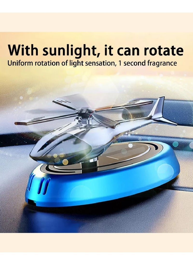ELTRAZONE Car Air Freshener Helicopter Solar Energy Rotating Aromatherapy Aviation Al Alloy Diffuser Interior Decoration Accessories Diffuser For Car & Home Car Perfumes Relieve Stress & Air Purifier - Image 4