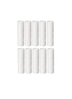 Water Filter Replacement Cartridges 10" Polypropylene Cotton Sponge Universal Cartridges, Standard Pre-filter Yarn Sediment for Standard RO Systems (Pack of 10, 10" Cotton Yarn (110g))