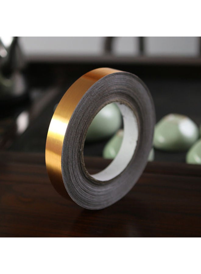 NIBEMINENT Self-Adhesive Tile Sticker Gold 0.005x50meter 0.8cm width* 10m||Brushed silver - Image 3