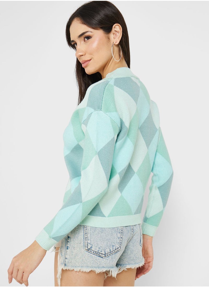 Ginger - Colorblock Cardigan - Image 1