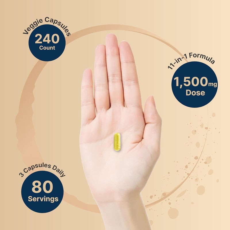 NatureBell NAD+ 1,500mg Per Serving, 240 Veggie Capsules | 11-in-1 Complex with Resveratrol, Hyaluronic Acid, Quercetin, Fisetin, and Collagen - Image 4
