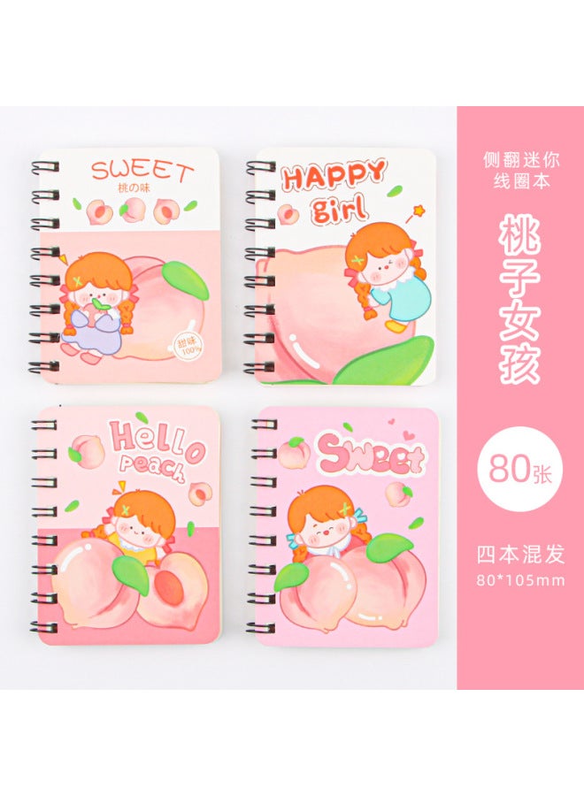 HELPS Creative Cartoon Coil Book Student Mini Portable Small Book Cute Girl Pocket Learning Notebook Stationery - Image 1