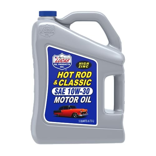 Lucas Oil 10679 Hot Rod & Classic Car SAE 10W-30 Motor Oil - 5 Quart - Image 1