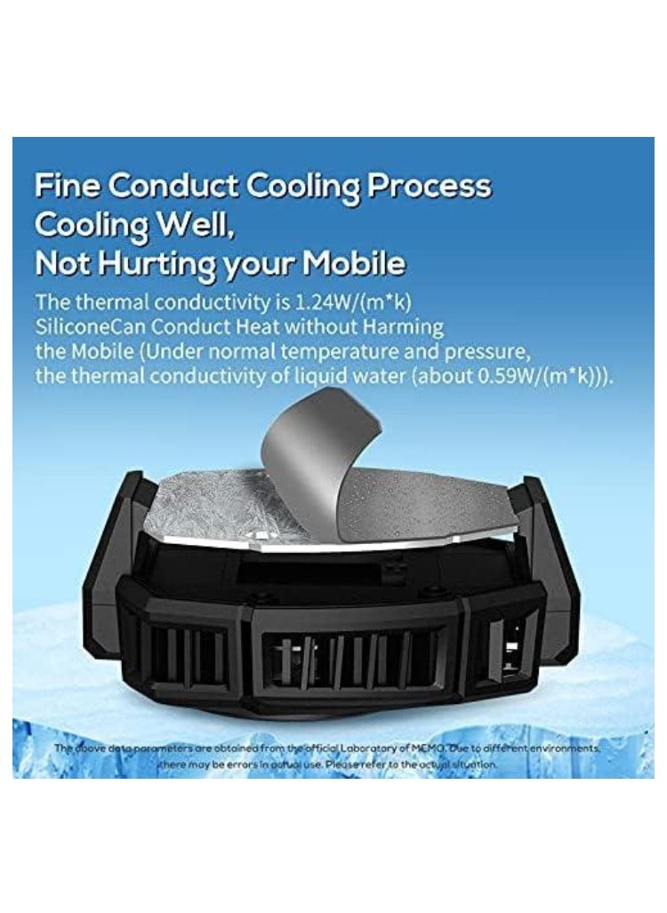 TIGER Phone Cooler, Cellphone Radiator with Dual Semi-Conductor Cooling Chip – Fast Cooling for Mobile Phones (6-8cm Width) – Digital Display, Overheating Protection – Perfect for TikTok Live Streaming, Outdoor Vlogs & Mobile Gaming  - Image 3