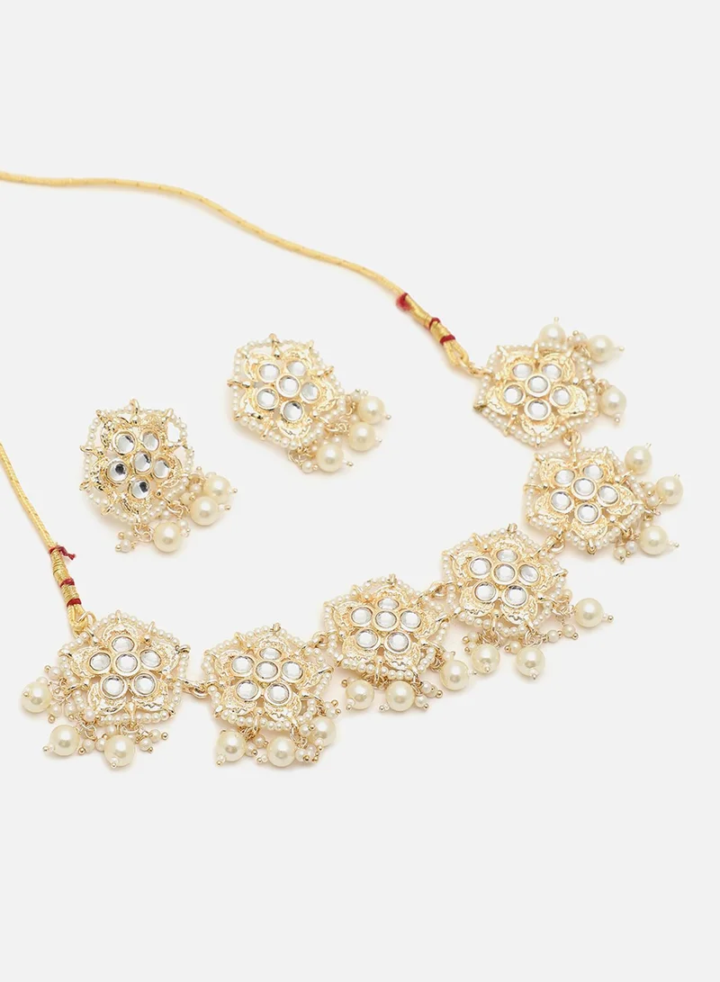 سوهي مجموعة مجوهرات سوهي بأحجار الكوندان المطلية بالذهب