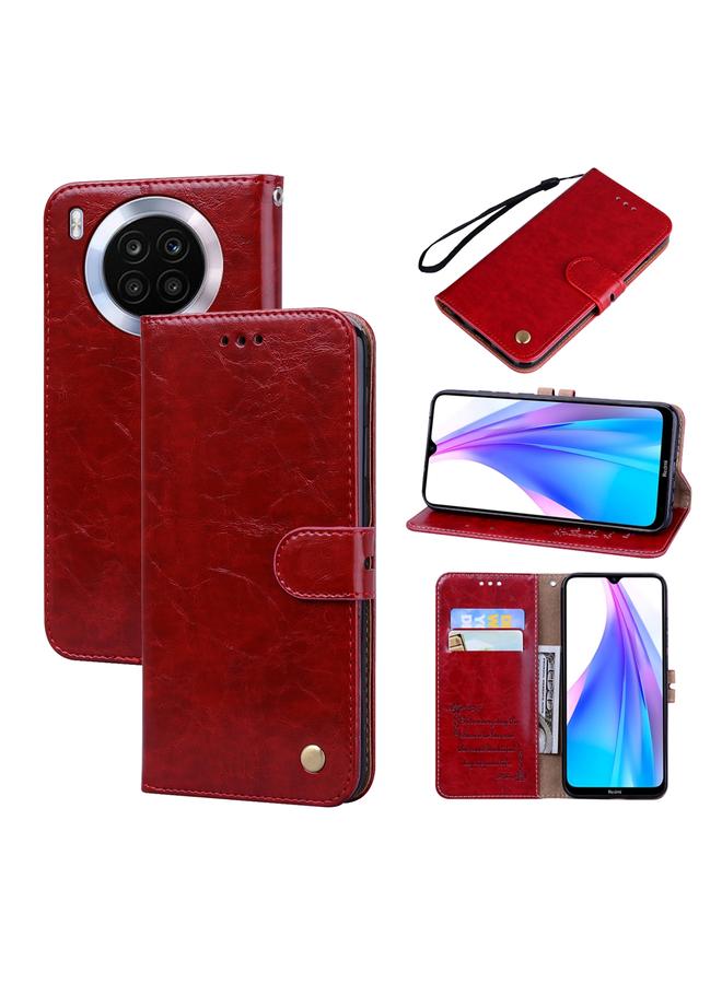 اس-توب جراب لهاتف Huawei nova 8i جراب هاتف جلدي بملمس الشمع الزيتي - Image 1