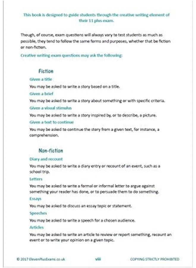 null - 11+ Essentials Creative Writing Examples Book 1 - Image 1