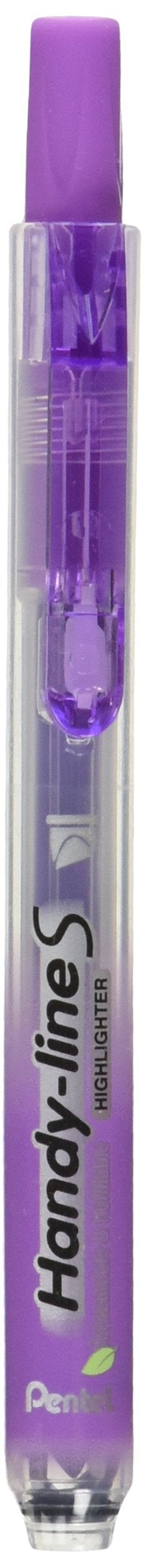 Pentel Handy-Line S Retractable and Refillable Chisel Tip Highlighter, Violet Ink, Box of 12 (SXS15-V) - Image 3