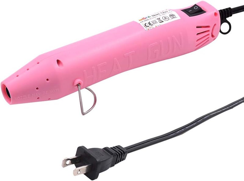 MOFA Resin Heat gun,6.6ft Cable 300W Hot Air Gun for Crafting,Acrylic Paint Dryer Multi-Purpose Electric Heating Nozzle (Pink) - Image 1