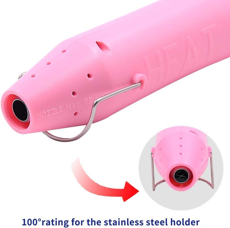 MOFA Resin Heat gun,6.6ft Cable 300W Hot Air Gun for Crafting,Acrylic Paint Dryer Multi-Purpose Electric Heating Nozzle (Pink) - Image 5