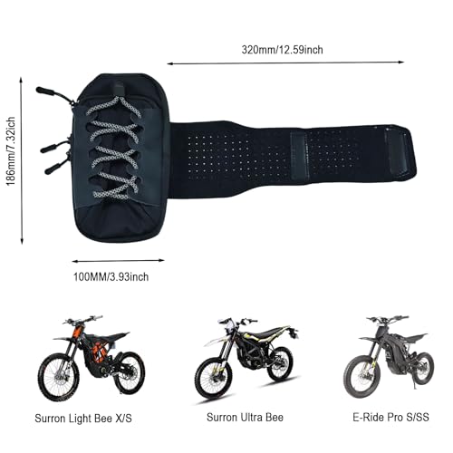 KZLM Electric Dirt Bike Frame BagFront Battery Storage Bag for Surron LBX Light beeSurron Ultra BeeERide Pro X160X260 Talaria Sting Black - Image 3