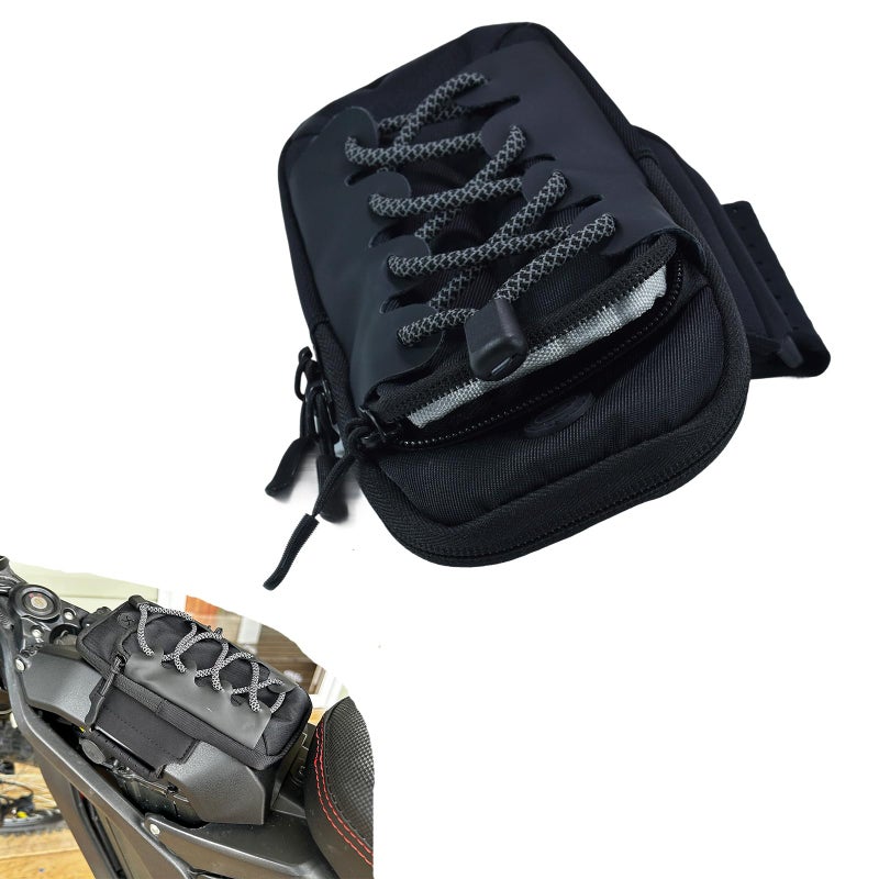KZLM Electric Dirt Bike Frame BagFront Battery Storage Bag for Surron LBX Light beeSurron Ultra BeeERide Pro X160X260 Talaria Sting Black - Image 2
