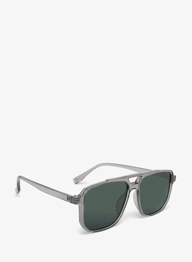 London Rag Thin Rim Navigator Sunglasses in Grey