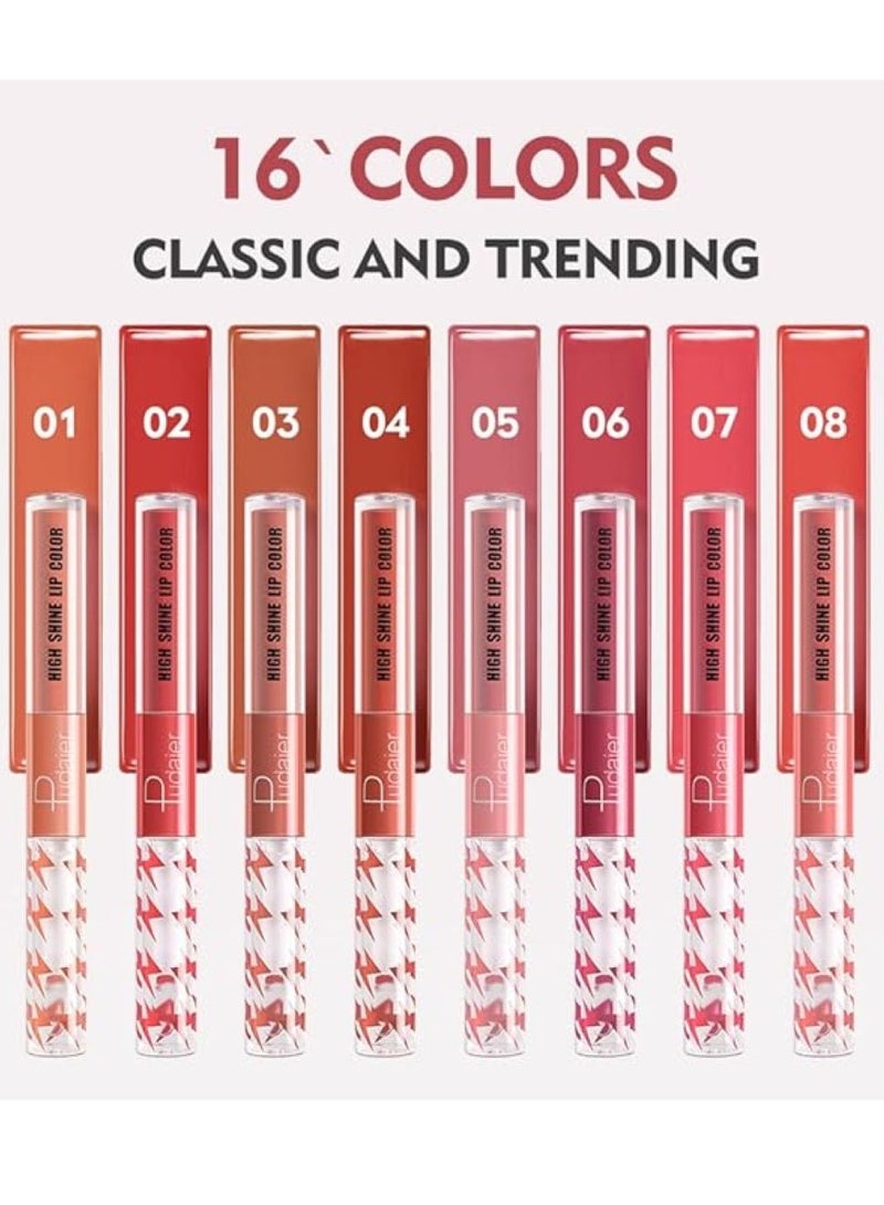 SKY-TOUCH High Shine Lip Gloss with Clear Fixed Color Lip Oil, Up to 12 Hours Long Lasting Dual Ended Liquid Lipstick, Lightweight and Non Sticky, 2ml (09)  - Image 5
