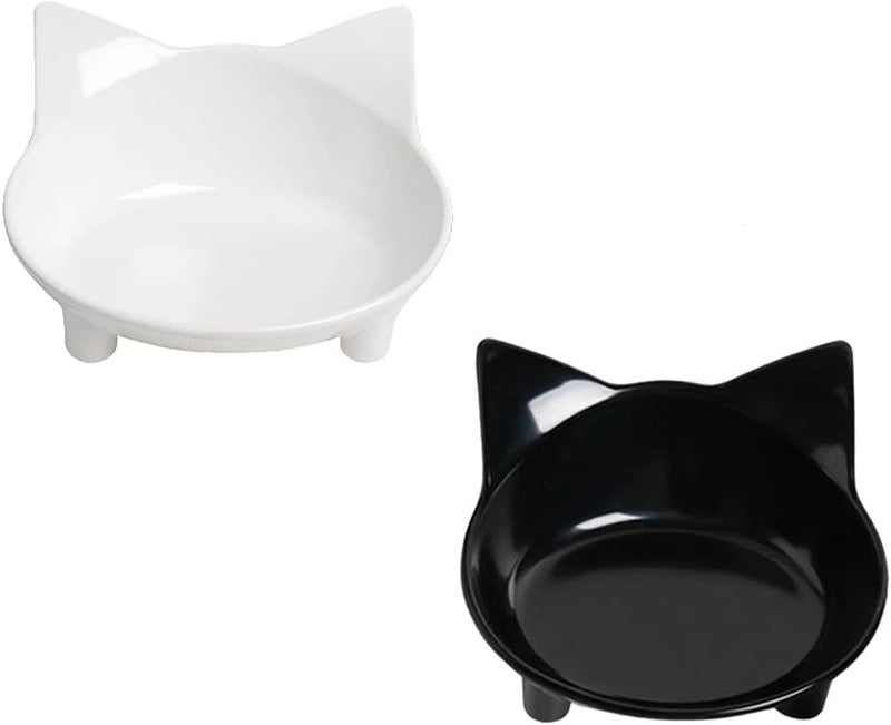 Cat Bowl Cat Food Bowls Non Slip dog Dish Pet Food Bowls Shallow Cat Water Bowl Cat Feeding Wide Bowls to Stress Relief of Whisker Fatigue Pet Bowl of Dog Cats Rabbit(Safe Food-grade) - Image 1