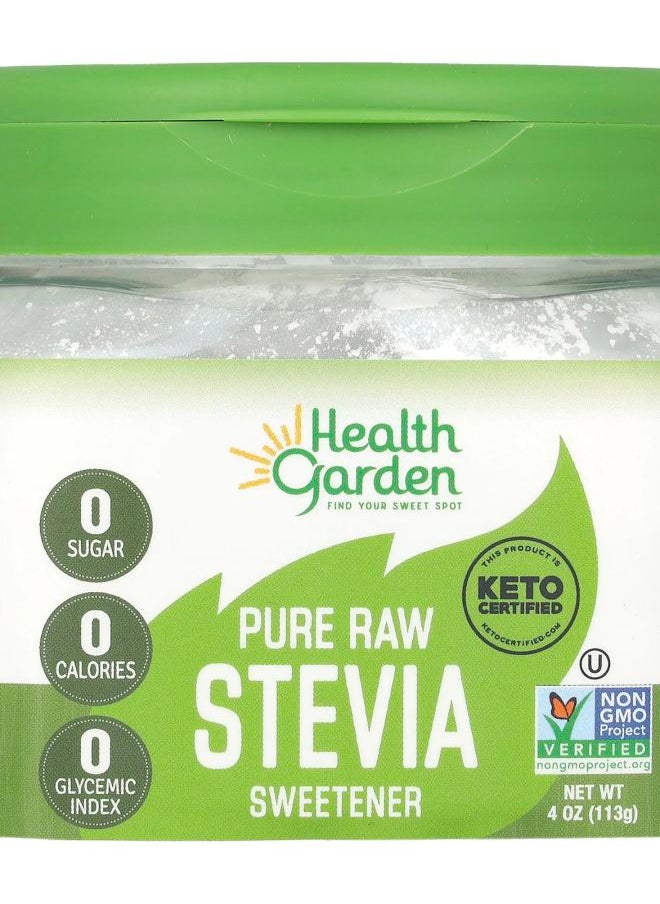 Health Garden - Pure Raw Stevia Sweetener 4 oz (113 g) - Image 1