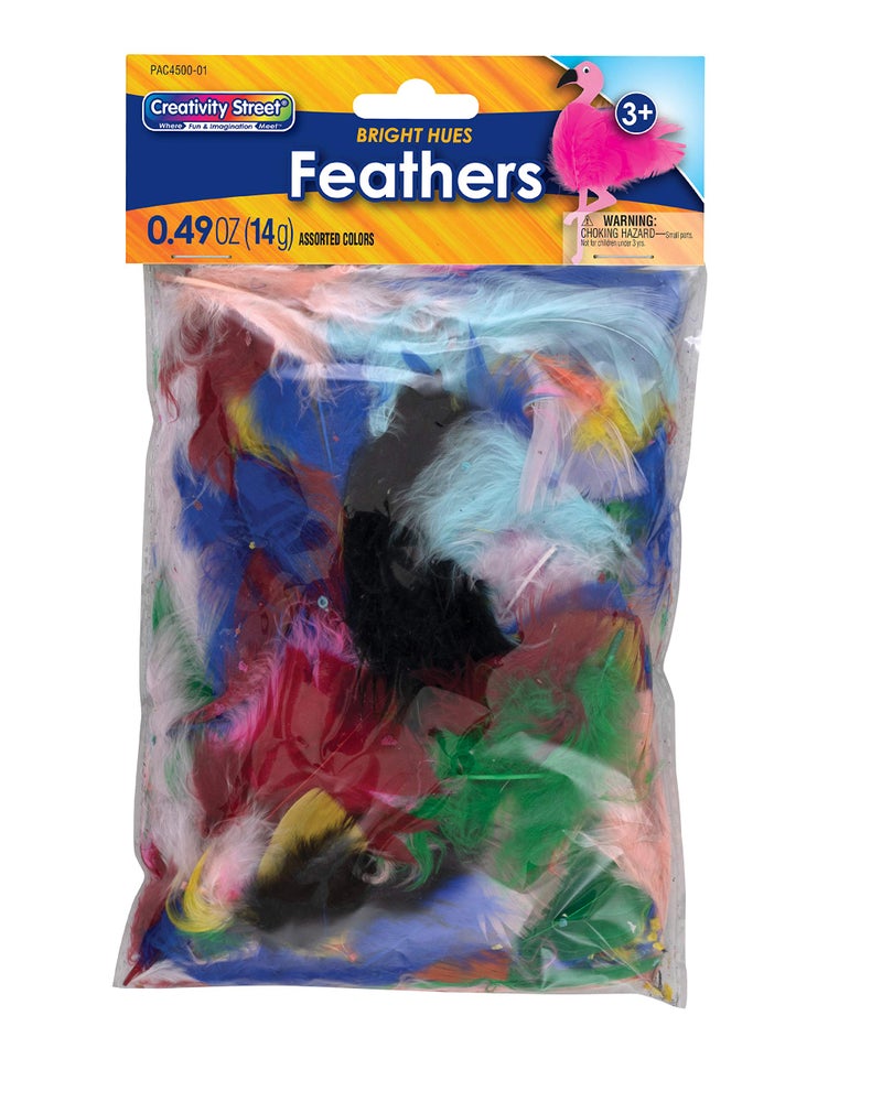 Creativity Street Turkey Plumage Feathers Assorted Bright Hues 05oz AC450001